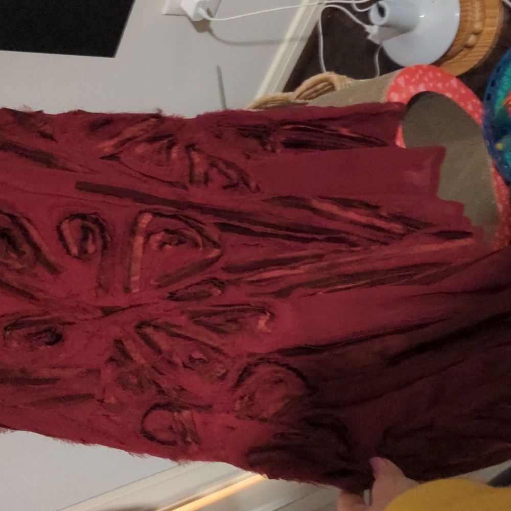 DKNY raw silk red gown - Picture 2 of 11